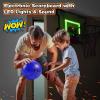 imageIndoor Basketball Hoop Mini Basketball Hoop for Door Electronic Pro Score Board with Automatic Sound ampamp LED Light Room Sport Set Toy Gift for 3 Kids Teens ampamp Adults with 3 Balls ampamp Air Pump
