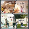 imageVATOS 2 Player Basketball Hoop Indoor Over The Door Mini Basketball Hoop Indoor with Scoreboard 4 Balls Pump Dual Shot Electric Basketball Toy Gifts for Kids Boys Girls Bedroom Office Outdoor Pool