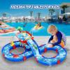 imageVATOS 2Tier Outdoor Kids Water Table 61PCS DIY Toddlers Water Table Toys Playset Pool Waterway Toy with Pump Summer Outside Activity Funs for Toddler Boys Girls Ages 48 35