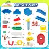 imageVATOS 2Tier Water Table for Toddlers in Summer100PCS DIY Waterways Playset with Pump for Outside YardBeachPoolside Activity Sensory Play Table Addition for Kids Boys Girls Age 3 4 5 6 Year Old