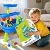 imageVATOS 3Tier Sand Water Table for Toddlers 37Piece Kids Water Table Splash Pond Toys Set for Outside Outdoor Backyard Toddlers Activity Sensory Water Play Table Summer Toys for Girls PinkBlue