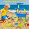 imageVATOS 3Tier Sand Water Table for Toddlers 37Piece Kids Water Table Splash Pond Toys Set for Outside Outdoor Backyard Toddlers Activity Sensory Water Play Table Summer Toys for Girls PinkBlue