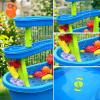 imageVATOS 3Tier Sand Water Table for Toddlers 37Piece Kids Water Table Splash Pond Toys Set for Outside Outdoor Backyard Toddlers Activity Sensory Water Play Table Summer Toys for Girls PinkBlue