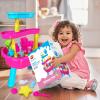 imageVATOS 3Tier Sand Water Table for Toddlers 37Piece Kids Water Table Splash Pond Toys Set for Outside Outdoor Backyard Toddlers Activity Sensory Water Play Table Summer Toys for Girls PinkPink