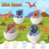 imageVATOS 4 Pack Dinosaur Easter Eggs 385 Inch Tall Dinosaur Eggs with Sound and Light PullBack Cars Function Easter Toys Easter Basket Stuffers Easter Gifts for Girls ampamp Boys Dinosaur Enthusiasts