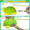 imageVATOS 4in1 Turtle Water Sprinkler for Kids Outdoor Toys with Snail Splash Ring Toss Catch Ball Game ampamp Hurdle Play 360Roating Spray Summer Fun Backyard Garden Lawn for Toddlers Kids Boys 38Green