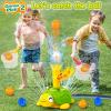 imageVATOS 4in1 Turtle Water Sprinkler for Kids Outdoor Toys with Snail Splash Ring Toss Catch Ball Game ampamp Hurdle Play 360Roating Spray Summer Fun Backyard Garden Lawn for Toddlers Kids Boys 38Green