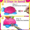 imageVATOS 4in1 Turtle Water Sprinkler for Kids Outdoor Toys with Snail Splash Ring Toss Catch Ball Game ampamp Hurdle Play 360Roating Spray Summer Fun Backyard Garden Lawn for Toddlers Kids Boys 38Pink