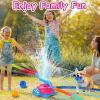 imageVATOS 4in1 Turtle Water Sprinkler for Kids Outdoor Toys with Snail Splash Ring Toss Catch Ball Game ampamp Hurdle Play 360Roating Spray Summer Fun Backyard Garden Lawn for Toddlers Kids Boys 38Pink