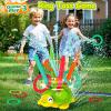 imageVATOS 4in1 Turtle Water Sprinkler for Kids Outdoor Toys with Snail Splash Ring Toss Catch Ball Game ampamp Hurdle Play 360Roating Spray Summer Fun Backyard Garden Lawn for Toddlers Kids Boys 38Green