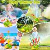 imageVATOS 4in1 Turtle Water Sprinkler for Kids Outdoor Toys with Snail Splash Ring Toss Catch Ball Game ampamp Hurdle Play 360Roating Spray Summer Fun Backyard Garden Lawn for Toddlers Kids Boys 38Green