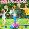 imageVATOS 4in1 Turtle Water Sprinkler for Kids Outdoor Toys with Snail Splash Ring Toss Catch Ball Game ampamp Hurdle Play 360Roating Spray Summer Fun Backyard Garden Lawn for Toddlers Kids Boys 38Pink