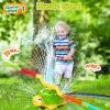 imageVATOS 4in1 Turtle Water Sprinkler for Kids Outdoor Toys with Snail Splash Ring Toss Catch Ball Game ampamp Hurdle Play 360Roating Spray Summer Fun Backyard Garden Lawn for Toddlers Kids Boys 38Green