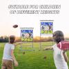 imageVATOS Football Toss Target Games with 4 Inflatable Footballs  Indoor Outdoor Backyard Throwing Sport Toy for Kids Football Passing Targets Party Game for Boys Girls and Family Fun PlayBlue
