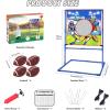 imageVATOS Football Toss Target Games with 4 Inflatable Footballs  Indoor Outdoor Backyard Throwing Sport Toy for Kids Football Passing Targets Party Game for Boys Girls and Family Fun PlayBlue