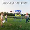 imageVATOS Football Toss Target Games with 4 Inflatable Footballs  Indoor Outdoor Backyard Throwing Sport Toy for Kids Football Passing Targets Party Game for Boys Girls and Family Fun PlayBlue