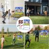 imageVATOS Football Toss Target Games with 4 Inflatable Footballs  Indoor Outdoor Backyard Throwing Sport Toy for Kids Football Passing Targets Party Game for Boys Girls and Family Fun PlayBlue