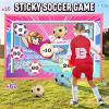 imageVATOS Toy Soccer Ball Game Set for Boys and Girls Indoor Outdoor Backyard Toss Soccer Goal Game with 2 Balls 1 Flannel Target Soccer Toys for 35 68 812 Years Old Kids BirthdayPink