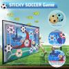 imageVATOS Toy Soccer Ball Game Set for Boys and Girls Indoor Outdoor Backyard Toss Soccer Goal Game with 2 Balls 1 Flannel Target Soccer Toys for 35 68 812 Years Old Kids BirthdayBlue