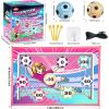 imageVATOS Toy Soccer Ball Game Set for Boys and Girls Indoor Outdoor Backyard Toss Soccer Goal Game with 2 Balls 1 Flannel Target Soccer Toys for 35 68 812 Years Old Kids BirthdayPink