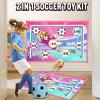 imageVATOS Toy Soccer Ball Game Set for Boys and Girls Indoor Outdoor Backyard Toss Soccer Goal Game with 2 Balls 1 Flannel Target Soccer Toys for 35 68 812 Years Old Kids BirthdayPink
