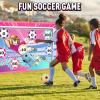 imageVATOS Toy Soccer Ball Game Set for Boys and Girls Indoor Outdoor Backyard Toss Soccer Goal Game with 2 Balls 1 Flannel Target Soccer Toys for 35 68 812 Years Old Kids BirthdayPink