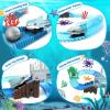 imageVATOS Track Toys 183 Pcs Shark Race Car Toys for Boys Girls 3 4 5 6 7 9 Year Bendable Flexible Racetrack Cars with Shark ampamp Ball Ocean Theme Train Toys STEM Educational Playset Birthday Gift