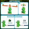 imageVATOS Water Sprinkler Baseball Toy for Kids 4 in 1 Dinosaur Sprinklers 360 Rotating Spray ampamp Splash Baseball ampamp Water Ball Toy Summer Outdoor Water Play Games for Yard Backyard Garden LawnGreen