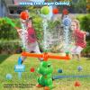 imageVATOS Water Sprinkler Baseball Toy for Kids 4 in 1 Dinosaur Sprinklers 360 Rotating Spray ampamp Splash Baseball ampamp Water Ball Toy Summer Outdoor Water Play Games for Yard Backyard Garden LawnGreen