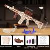 imageVATOS Wooden Gun Puzzles 3D Wood Puzzles Gun for Adult with Foam Soft Bullet Electric Wooden M416 Rifle Puzzle Toy Model Wood Puzzle DIY Building Kits for Adult Christmas Birthday Gift
