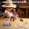 imageVATOS Wooden Gun Puzzles 3D Wood Puzzles Gun for Adult with Foam Soft Bullet Electric Wooden M416 Rifle Puzzle Toy Model Wood Puzzle DIY Building Kits for Adult Christmas Birthday Gift