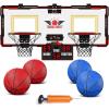 imageVATOS 2 Player Basketball Hoop Indoor Over The Door Mini Basketball Hoop Indoor with Scoreboard 4 Balls Pump Dual Shot Electric Basketball Toy Gifts for Kids Boys Girls Bedroom Office Outdoor Pool