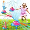 imageVATOS 4in1 Turtle Water Sprinkler for Kids Outdoor Toys with Snail Splash Ring Toss Catch Ball Game ampamp Hurdle Play 360Roating Spray Summer Fun Backyard Garden Lawn for Toddlers Kids Boys 38Pink