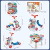 imageBaby Walker 5 in 1VATOS SittoStand Learning WalkerAssemble as ScooterBalance BikePush WalkerActivity TableDetachable PanelPush Walkers Toys with Music for Toddlers Infant Boys GirlsBlue