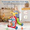 imageBaby Walker 5 in 1VATOS SittoStand Learning WalkerAssemble as ScooterBalance BikePush WalkerActivity TableDetachable PanelPush Walkers Toys with Music for Toddlers Infant Boys GirlsRed