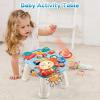 imageBaby Walker 5 in 1VATOS SittoStand Learning WalkerAssemble as ScooterBalance BikePush WalkerActivity TableDetachable PanelPush Walkers Toys with Music for Toddlers Infant Boys GirlsBlue
