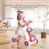 imageBaby Walker 5 in 1VATOS SittoStand Learning WalkerAssemble as ScooterBalance BikePush WalkerActivity TableDetachable PanelPush Walkers Toys with Music for Toddlers Infant Boys GirlsPink
