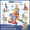 imageBaby Walker 5 in 1VATOS SittoStand Learning WalkerAssemble as ScooterBalance BikePush WalkerActivity TableDetachable PanelPush Walkers Toys with Music for Toddlers Infant Boys GirlsRed
