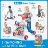 imageBaby Walker 5 in 1VATOS SittoStand Learning WalkerAssemble as ScooterBalance BikePush WalkerActivity TableDetachable PanelPush Walkers Toys with Music for Toddlers Infant Boys GirlsBlue
