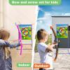 imageVATOS 2 Pack Bow and Arrow Toy Light Up Archery Toy for Kids with Standing Target ampamp 20 Arrows Indoor ampamp Outdoor Activity Toys Birthday Gifts for 3 4 5 6 7 8 Year Old Kids Boys Girls