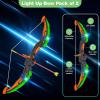 imageVATOS 2 Pack Bow and Arrow Toy Light Up Archery Toy for Kids with Standing Target ampamp 20 Arrows Indoor ampamp Outdoor Activity Toys Birthday Gifts for 3 4 5 6 7 8 Year Old Kids Boys Girls