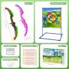 imageVATOS 2 Pack Bow and Arrow Toy Light Up Archery Toy for Kids with Standing Target ampamp 20 Arrows Indoor ampamp Outdoor Activity Toys Birthday Gifts for 3 4 5 6 7 8 Year Old Kids Boys Girls