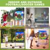 imageVATOS 2 in 1 Football Toss Target Games and Soccer Toy for Kids Throwing Target DoubleSided Goal with 2 Inflatable Footballs ampamp 2 Soccer Balls Indoor Outdoor Back to School Activity Toy Gift
