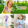 imageVATOS 2PCS Automatic Bubble Wands Bubble Maker Gun with Light ampamp Music for Girls Boys Fantasty Bubble Maker Machine with 2 Bubble Refill Solution Party Wedding Birthday Gift for Toddlers Kids
