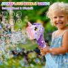 imageVATOS 2PCS Automatic Bubble Wands Bubble Maker Gun with Light ampamp Music for Girls Boys Fantasty Bubble Maker Machine with 2 Bubble Refill Solution Party Wedding Birthday Gift for Toddlers Kids