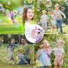 imageVATOS 2PCS Automatic Bubble Wands Bubble Maker Gun with Light ampamp Music for Girls Boys Fantasty Bubble Maker Machine with 2 Bubble Refill Solution Party Wedding Birthday Gift for Toddlers Kids