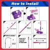 imageVATOS 3in1 T Ball Sets for Kids Teeball Toy Sets with 6pcs Baseballs T Ball Stand Hanging Tee Auto Launcher Retractable BatIndoor Outdoor Sports Toys Gifts for Boys Girls Age 38 Year Old