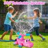 imageVATOS 4in1 Sprinkler Toy Baseball for Kids Crocodile Water Outdoor Game with Baseball 360 Roating Spray Water Toys Summer Yard Garden Pool Outdoor Game for Toddlers Girls Boys