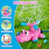 imageVATOS 4in1 Sprinkler Toy Baseball for Kids Crocodile Water Outdoor Game with Baseball 360 Roating Spray Water Toys Summer Yard Garden Pool Outdoor Game for Toddlers Girls Boys