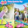 imageVATOS 4in1 Sprinkler Toy Baseball for Kids Crocodile Water Outdoor Game with Baseball 360 Roating Spray Water Toys Summer Yard Garden Pool Outdoor Game for Toddlers Girls Boys